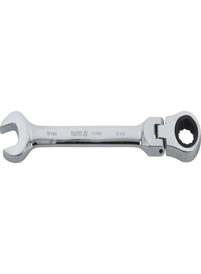 Yato YT-1685 Flexible Ratchet Wrench Combination Tool Carbon Steel Spanner for Industrial Use Tool 19 MM - Image 1