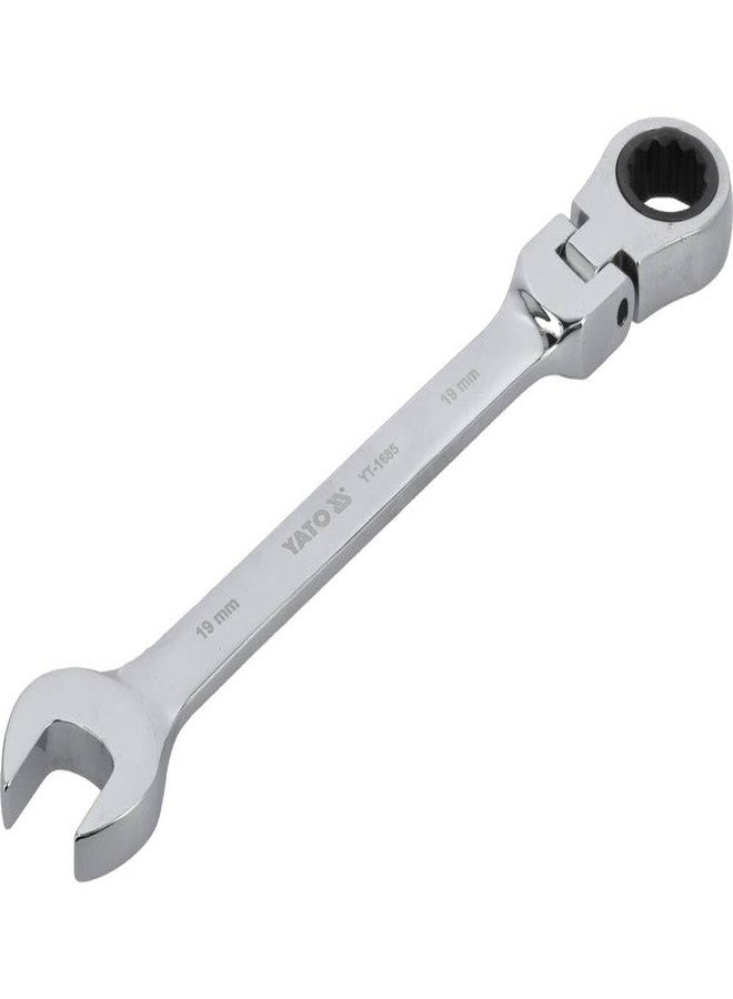 Yato YT-1685 Flexible Ratchet Wrench Combination Tool Carbon Steel Spanner for Industrial Use Tool 19 MM - Image 2
