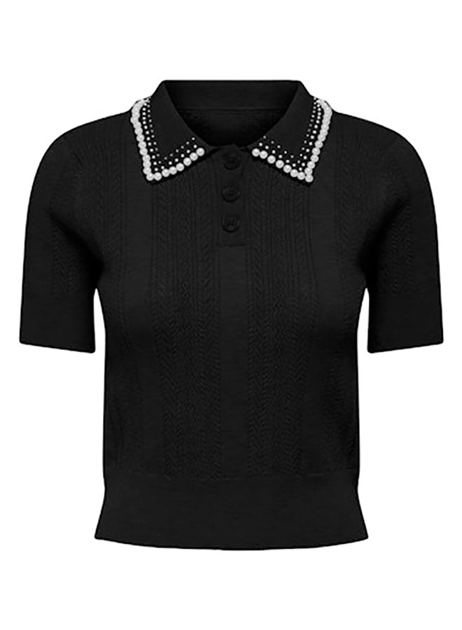 ONLY Onltia Ss Polo Pearl Top Ex Knt - Image 1