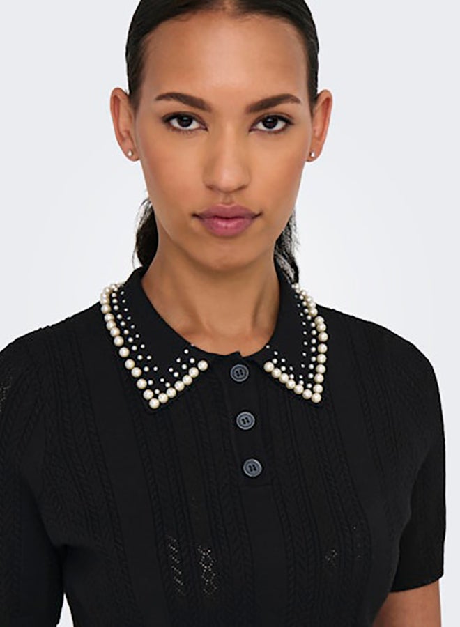 ONLY Onltia Ss Polo Pearl Top Ex Knt - Image 3