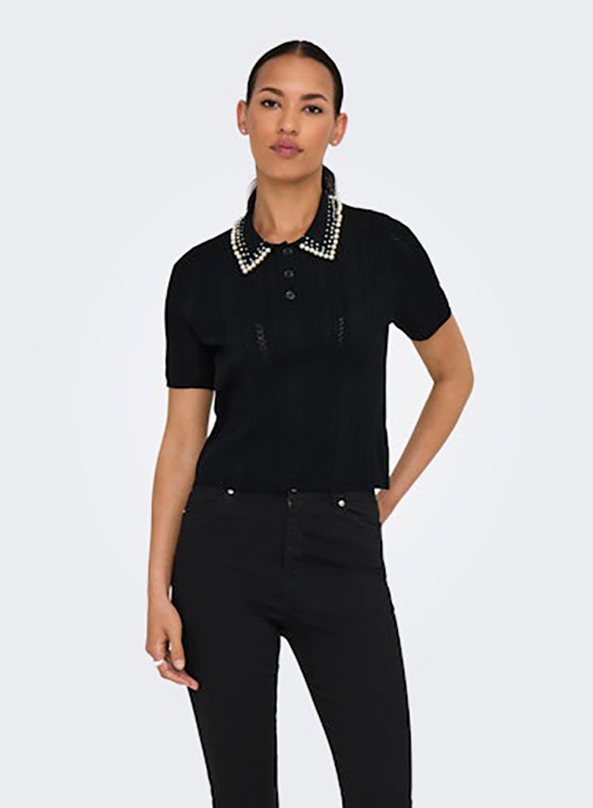 ONLY Onltia Ss Polo Pearl Top Ex Knt - Image 4