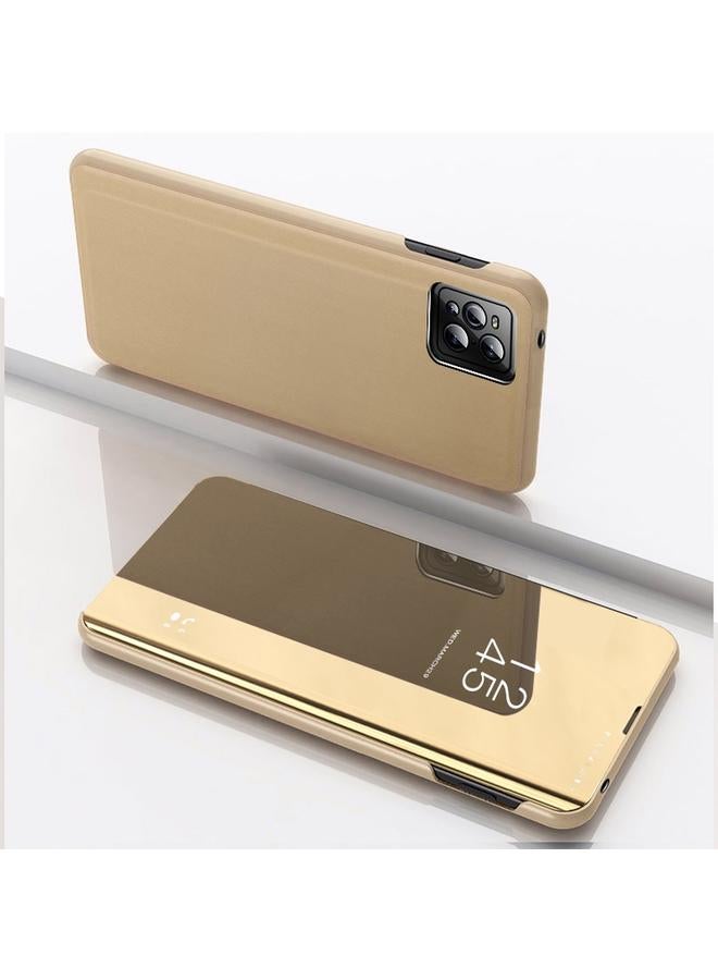 S-TOP Case For OPPO Find X3 / Find X3 Pro Plated Mirror Horizontal Flip Leather Case with Holder - Image 1