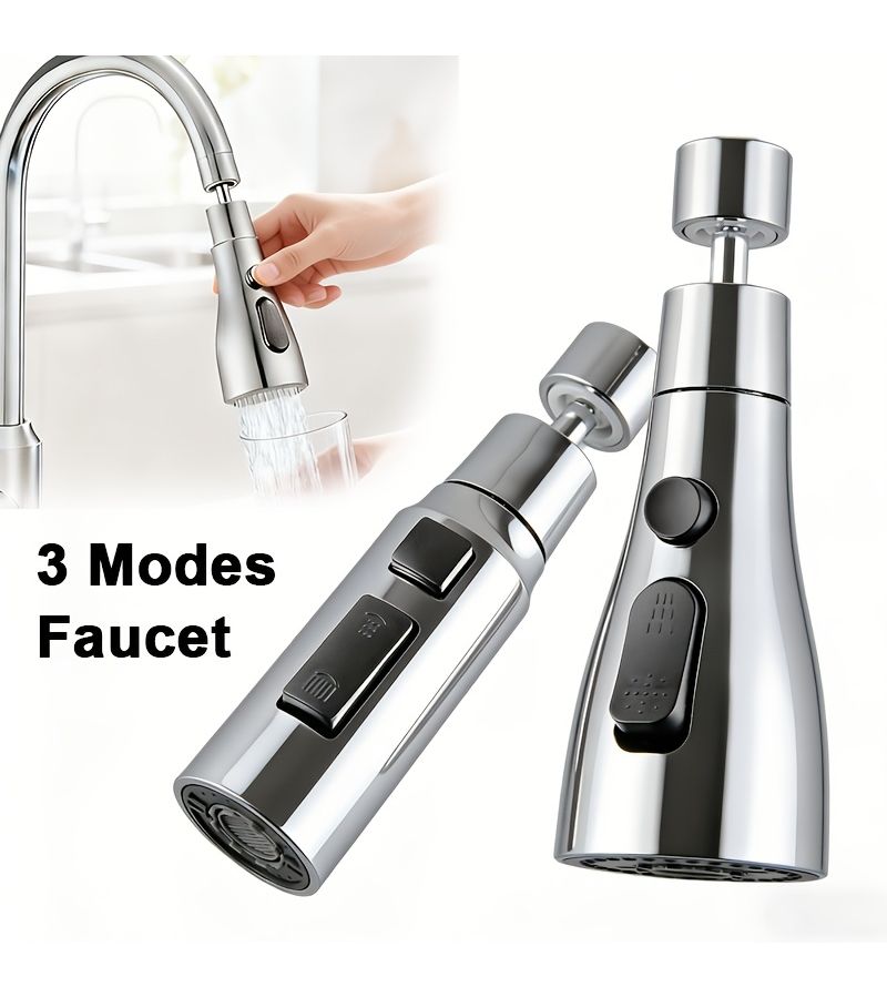 Multifunctional Faucet Connectors Silvery Bathroom Sink Faucet Replacement Parts For Household RV Shower And Bathtub - Image 1
