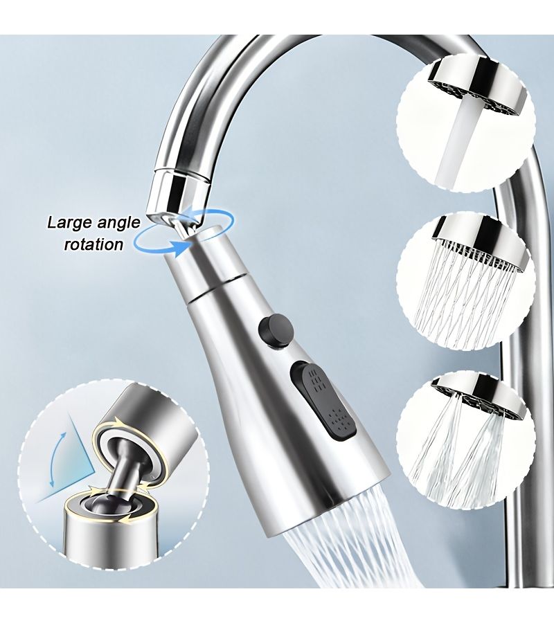 Multifunctional Faucet Connectors Silvery Bathroom Sink Faucet Replacement Parts For Household RV Shower And Bathtub - Image 2