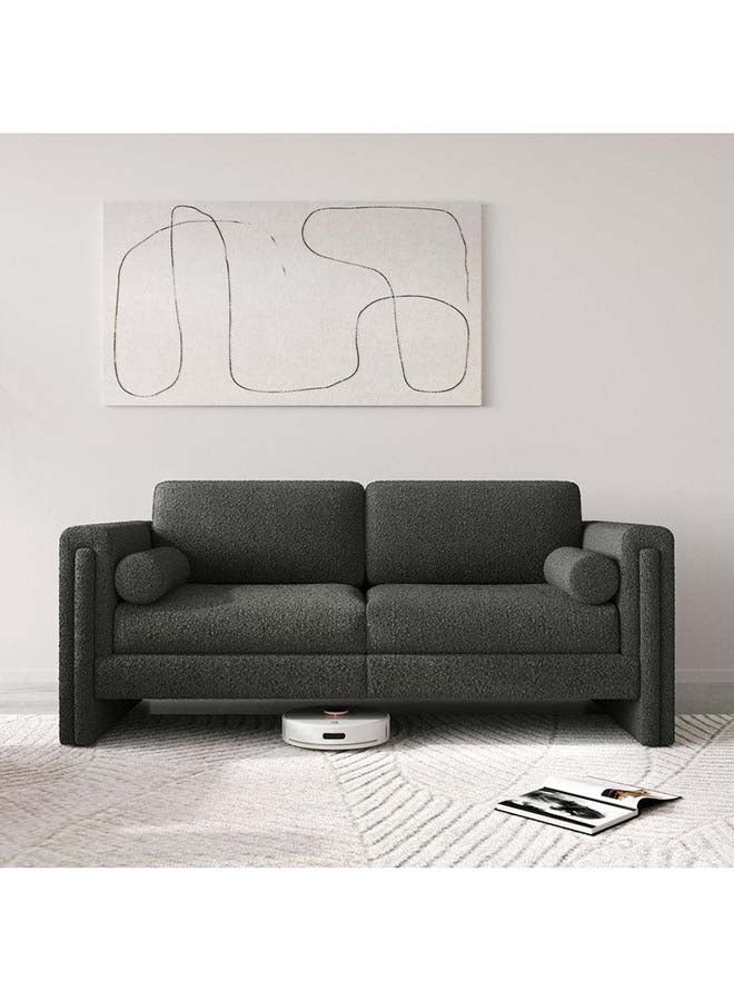 Al Home Alhome Grey Boucle 3 Seater Sofa - 110111301 280x85 cm