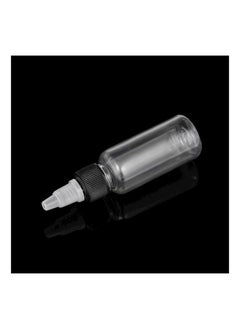 NIBEMINENT 10-Piece Empty Tattoo Ink Pigment Bottles With Twist Cap Clear/Black  - Image 1