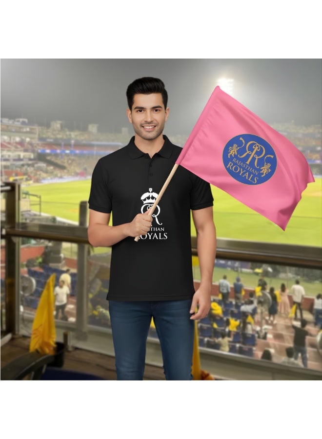 Rajastan Cricket Men's Dry-Fit Polo Neck T-Shirt With Cap|Soft&Breathable Sportswear For Cricket Lovers| Wear It For Games - Image 5