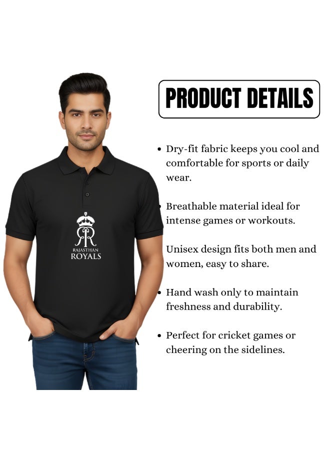 Rajastan Cricket Men's Dry-Fit Polo Neck T-Shirt With Cap|Soft&Breathable Sportswear For Cricket Lovers| Wear It For Games - Image 4
