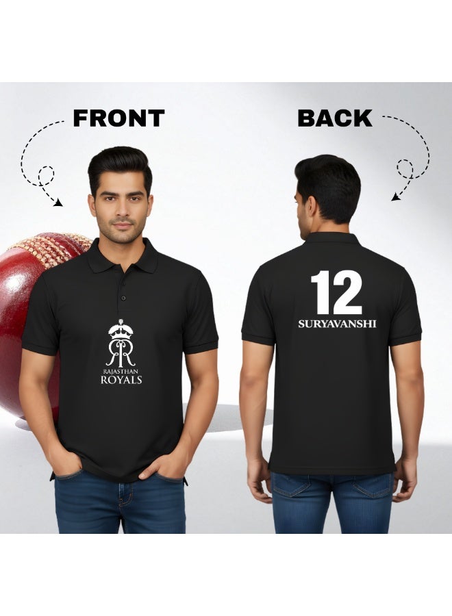 Rajastan Cricket Men's Dry-Fit Polo Neck T-Shirt With Cap|Soft&Breathable Sportswear For Cricket Lovers| Wear It For Games - Image 3