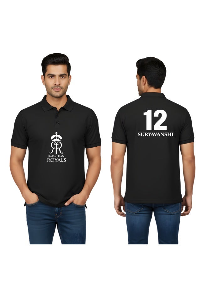 Rajastan Cricket Men's Dry-Fit Polo Neck T-Shirt With Cap|Soft&Breathable Sportswear For Cricket Lovers| Wear It For Games - Image 1