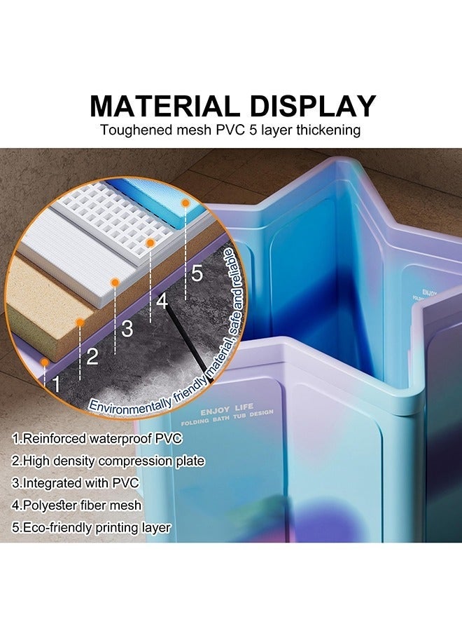 والالا حوض استحمام جليدي قابل للطي للرياضيين، تعافي سريع للعضلات، علاج بالماء البارد، حوض غطس جليدي مناسب للمنزل في الهواء الطلق، صالات رياضية، سعة كبيرة، فتح سريع بدون تركيب - Image 4