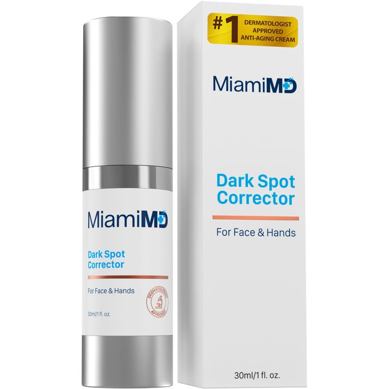 MiamiMD Dark Glow Renewal Corrector Serum For Face, Body & Hands - Anti Aging Cream & Age Spot Remover For All Skin Types - Paraben Free, Fragrance Free - Results in as a little as 60-90 Days - 30ml - Image 1