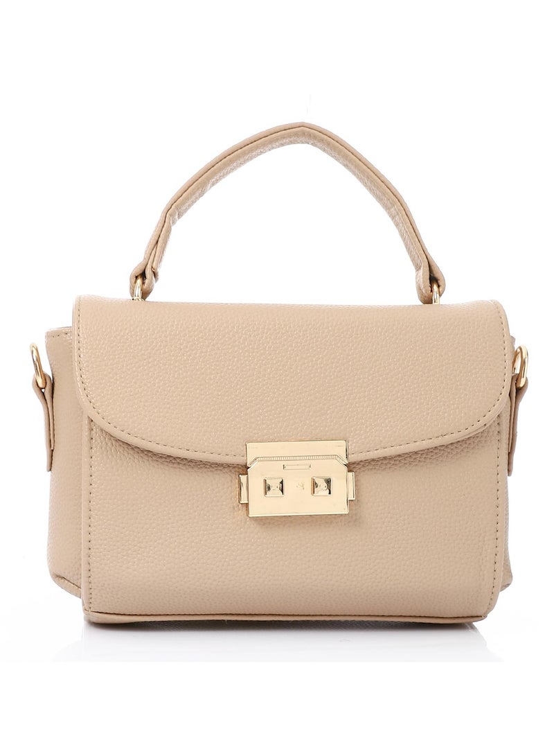 Ice Club Trendy Crossbody Handbag - Beige