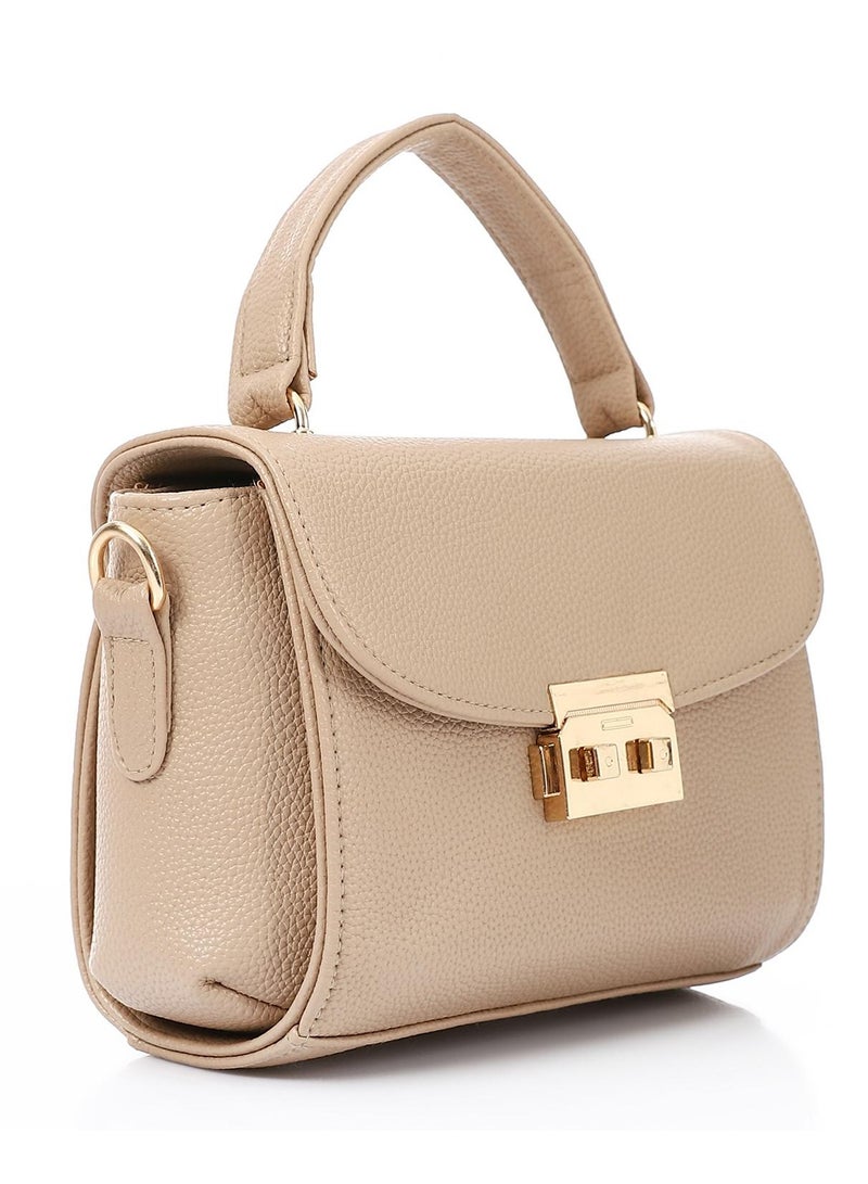 Ice Club Trendy Crossbody Handbag - Beige