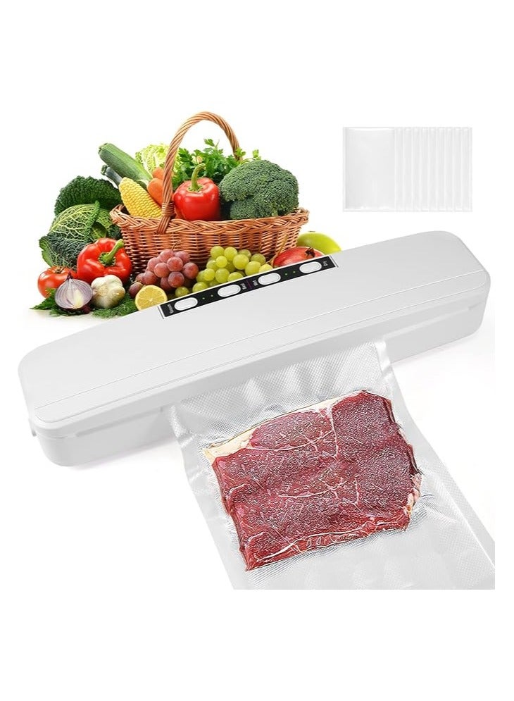 DUTUO Sealer Machine, Automatic Food Preservation Machine, Compact Food Sealer Vacuum for Food, Lower Noise, Dry And  Moist Food Modes,10 Vacuum Bags - Image 1