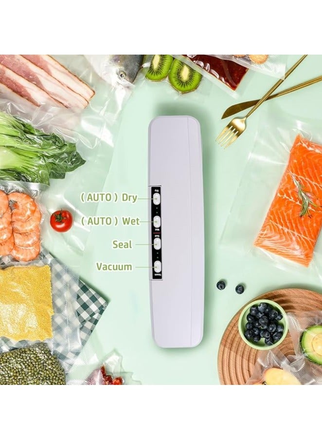 DUTUO Sealer Machine, Automatic Food Preservation Machine, Compact Food Sealer Vacuum for Food, Lower Noise, Dry And  Moist Food Modes,10 Vacuum Bags - Image 3