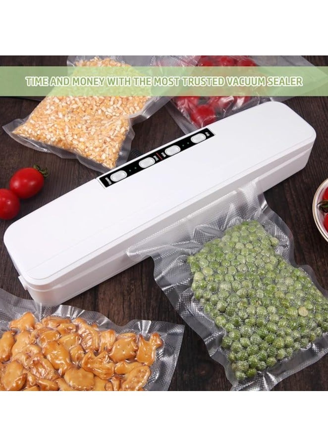 DUTUO Sealer Machine, Automatic Food Preservation Machine, Compact Food Sealer Vacuum for Food, Lower Noise, Dry And  Moist Food Modes,10 Vacuum Bags - Image 5