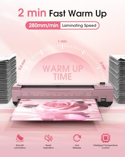 OidoZac 13 Inch Laminator Machine, A3 Personal Laminator Kit for Teachers with 20 Laminating Sheets, Hot Cold Thermal Lamination 11x17 with Anti-Bend Plate, ABS Anti-Jam & 20dB Quiet for Office School - Image 2