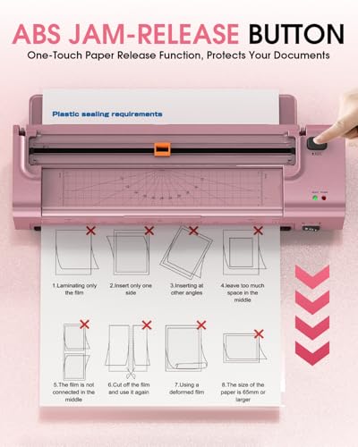 OidoZac 13 Inch Laminator Machine, A3 Personal Laminator Kit for Teachers with 20 Laminating Sheets, Hot Cold Thermal Lamination 11x17 with Anti-Bend Plate, ABS Anti-Jam & 20dB Quiet for Office School - Image 4