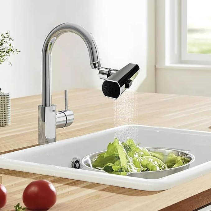 Calyrex Waterfall Kitchen Faucet Multifunctional 360 Rotatable Faucet Sprayer with Three Modes Kitchen Tap Spray Head Washbasin Faucet Waterfall - Image 5