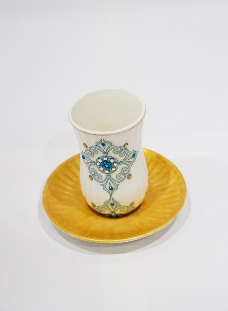 Blue tea cup