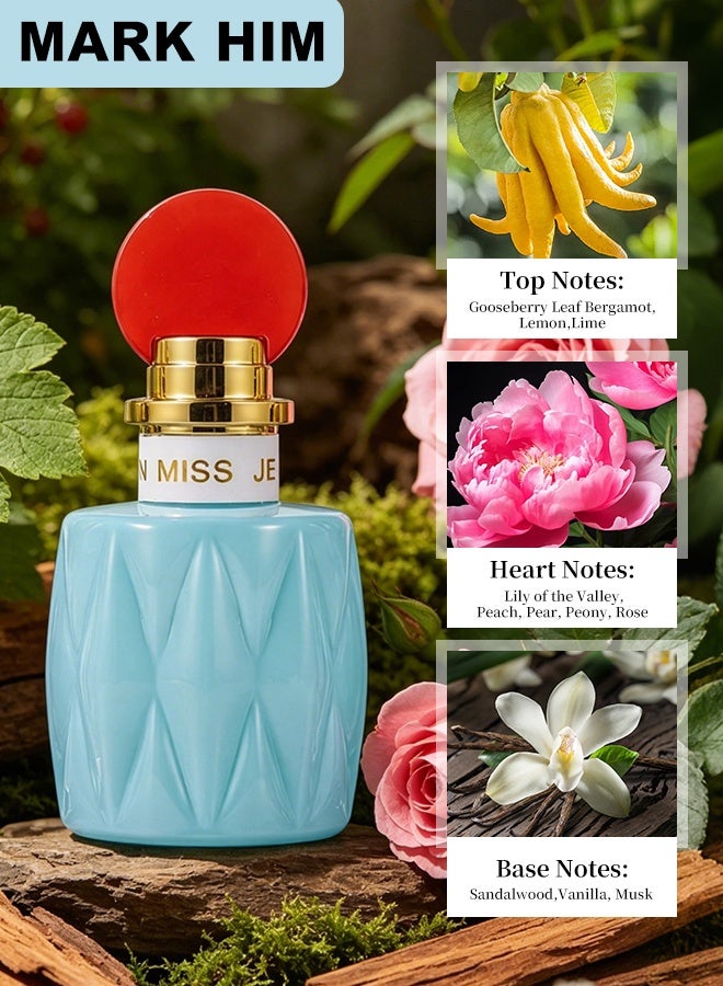 MARK HIM Women's Floral Perfume Gift Set, 3x30ml Mini Eau de Parfum for Women, Lily Valley Jasmine Rose Peach Fruity Fresh Fragrance Collection, Travel-Size Perfume Trio for Gifting, Daily Wear & Occasions - Image 4