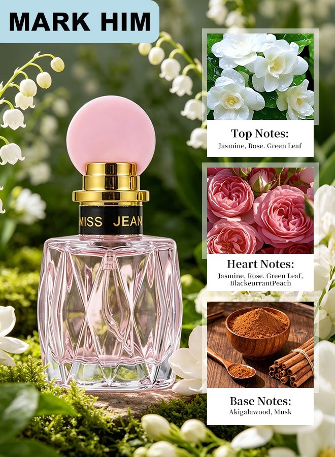 MARK HIM Women's Floral Perfume Gift Set, 3x30ml Mini Eau de Parfum for Women, Lily Valley Jasmine Rose Peach Fruity Fresh Fragrance Collection, Travel-Size Perfume Trio for Gifting, Daily Wear & Occasions - Image 3