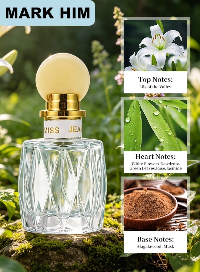 MARK HIM Women's Floral Perfume Gift Set, 3x30ml Mini Eau de Parfum for Women, Lily Valley Jasmine Rose Peach Fruity Fresh Fragrance Collection, Travel-Size Perfume Trio for Gifting, Daily Wear & Occasions - Image 5