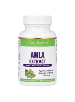 Paradise Herbs Paradise Herbs, Amla Extract, 250 mg, 60 Vegetarian Capsules  - Image 1