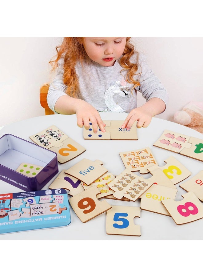 Montessori Wooden Number Matching Toy – Educational Learning Game for Kids - Image 1