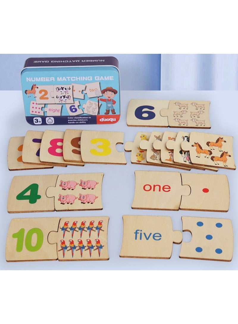 Montessori Wooden Number Matching Toy – Educational Learning Game for Kids - Image 2