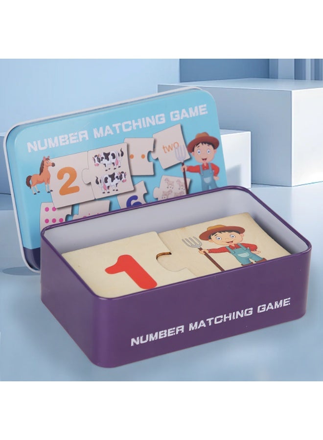 Montessori Wooden Number Matching Toy – Educational Learning Game for Kids - Image 4