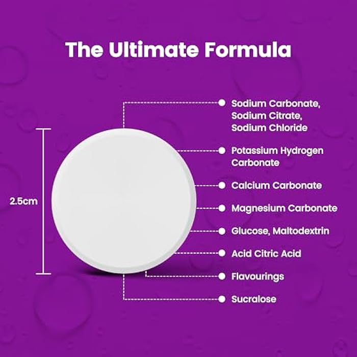 Precision Hydration Lite Electrolyte Drink - Multi Strength Effervescent Hydration Tablets - Combats Cramp - Low Calorie, Gluten Free, Vegan/Vegetarian Friendly, NSF (1 Tube, 1500mg/L - Purple Tube) - Image 4
