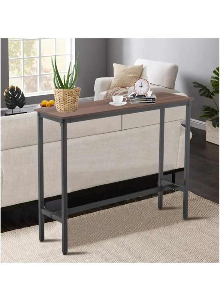 Elegant Chic Metal Bar Table, Modern Industrial Style, Sturdy Iron Frame, Space-Saving High Table, Perfect for Home Kitchen, Living Room, or Cafe, Stylish Cocktail and Breakfast Table - Image 5
