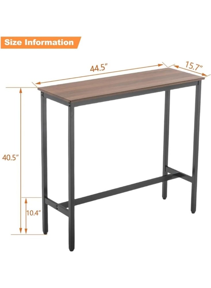 Elegant Chic Metal Bar Table, Modern Industrial Style, Sturdy Iron Frame, Space-Saving High Table, Perfect for Home Kitchen, Living Room, or Cafe, Stylish Cocktail and Breakfast Table - Image 2