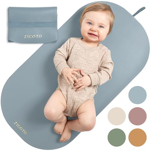 Beautiful Portable Baby Changing Pad Wipeable and Easy to Clean Diaper Changing Mat The Perfect Waterproof Vegan Leather Pad for Traveling