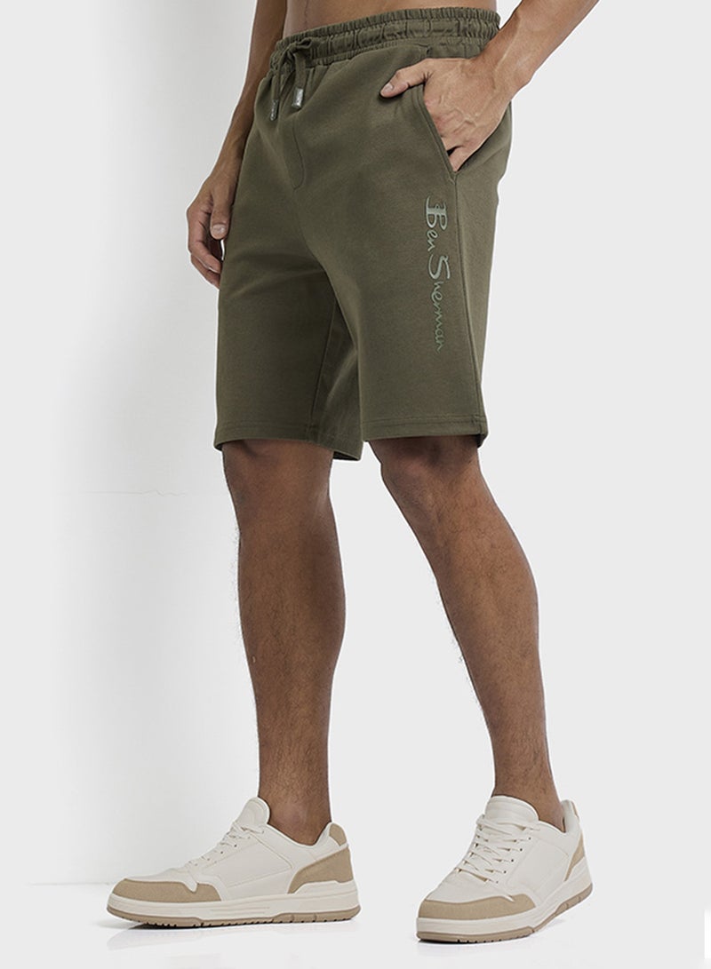 Ben Sherman Elastic Waistband Knitted Shorts - Image 4