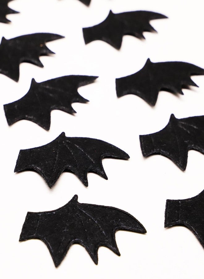 RillyRellow Miniature Bat Wings, Black Bat Wing, Halloween Fabric Bat Wings, Mini Wings, Dollhouse Crafts Decoration, 10 Pairs - Image 4