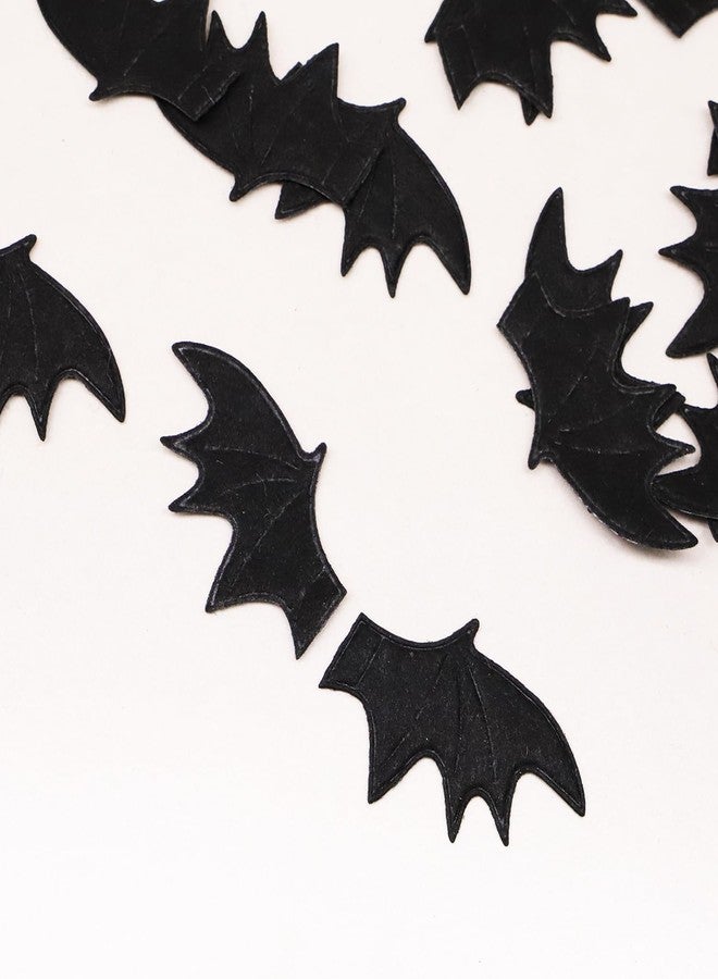 RillyRellow Miniature Bat Wings, Black Bat Wing, Halloween Fabric Bat Wings, Mini Wings, Dollhouse Crafts Decoration, 10 Pairs - Image 3