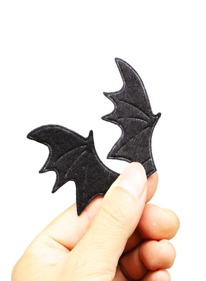 RillyRellow Miniature Bat Wings, Black Bat Wing, Halloween Fabric Bat Wings, Mini Wings, Dollhouse Crafts Decoration, 10 Pairs - Image 2