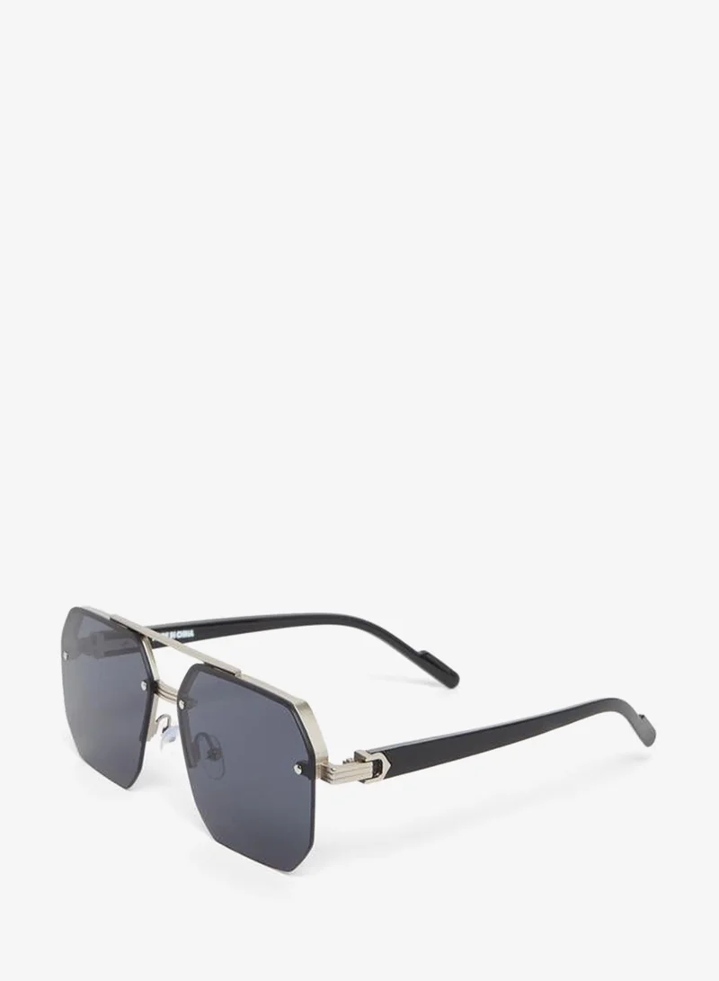 Styli Double Bridge Geometric Sunglasses