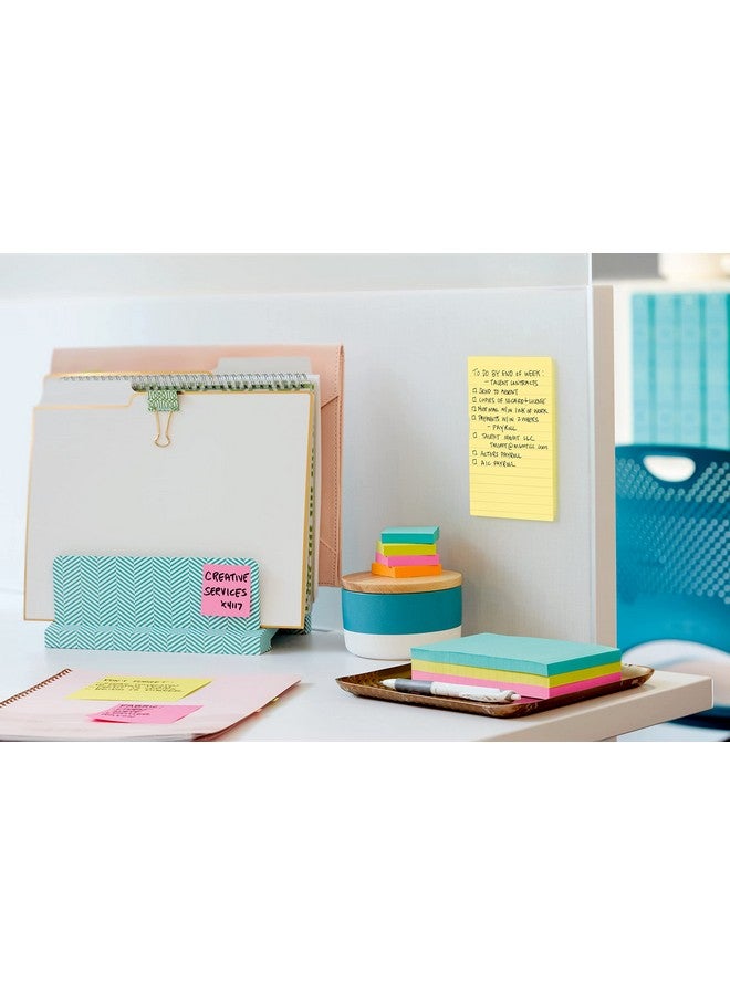 Post-it Dispenser Popup Notes 4X6 In 5 Pads Canary Yellow Clean Removal Recyclable - Image 3