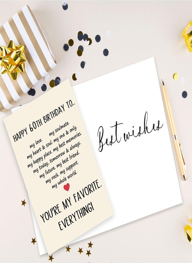 Asmallgf Romantic 60th Birthday Card, Love Gift for Husband Wife Lover - Image 5