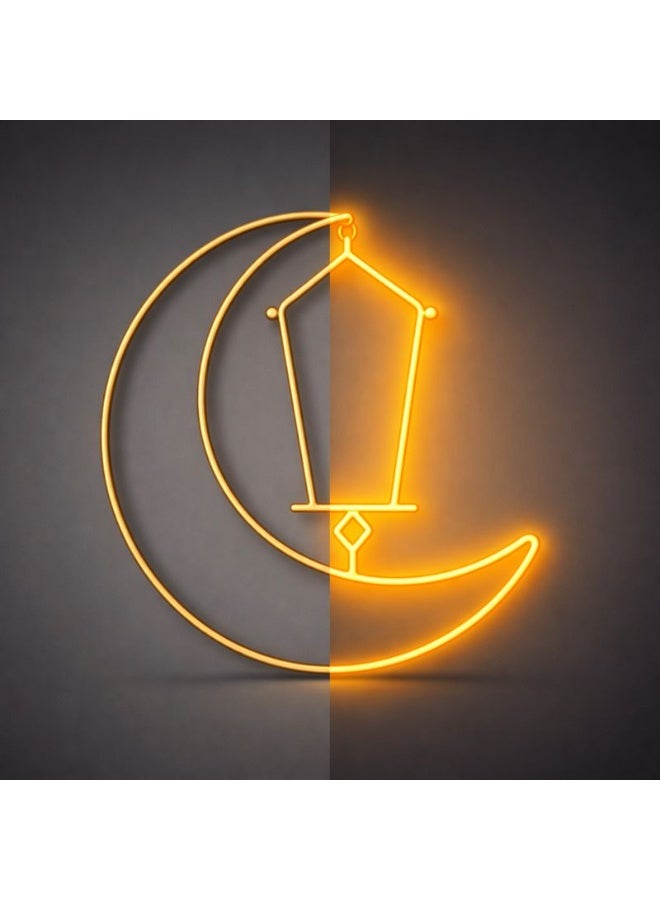 Home Care مصباح القمر وزيت LED المرن - مصباح إسلامي كبير بحجم 3 متر مع توهج دافئ وقابس صغير بريطاني - Image 3