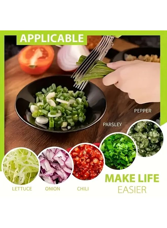 Heavy Duty Professional Kitchen Shears Blue Herbs Scallion Seafood Cutter Multi Purpose Sharp Blades Ergonomic Grip Food Grade 304 Stainless Steel Forged Construction Perfect For Home And Commercial Kitchen Vegetable Chopping Durable Kitchenware - Image 5