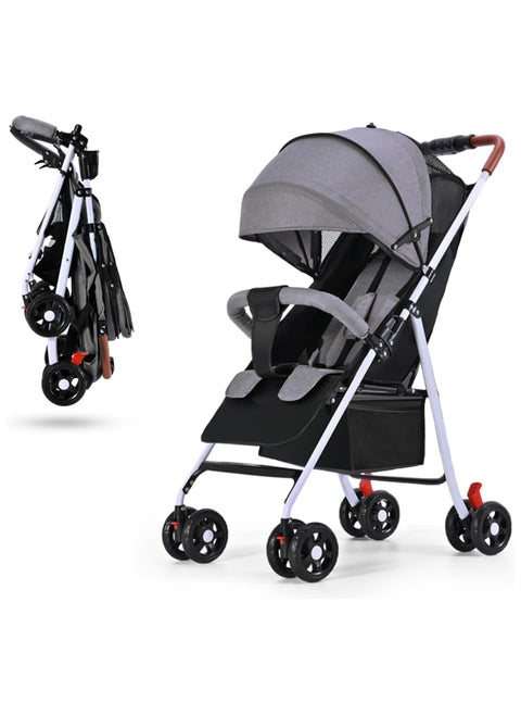 Lightweight Baby Stroller Ultra Compact & Airplane-Friendly Travel Stroller One-Handed Folding Stroller for Toddler