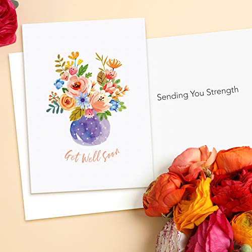 Sweetzer & Orange Bulk Get Well Cards With Envelopes, 24 Get Well Soon sheets Bundel. 300gsm Thick Greeting Cards and (120gsm) Envelopes, Feel Better Soon decor sheets - Image 5