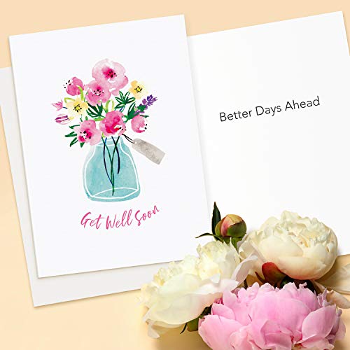 Sweetzer & Orange Bulk Get Well Cards With Envelopes, 24 Get Well Soon sheets Bundel. 300gsm Thick Greeting Cards and (120gsm) Envelopes, Feel Better Soon decor sheets - Image 4