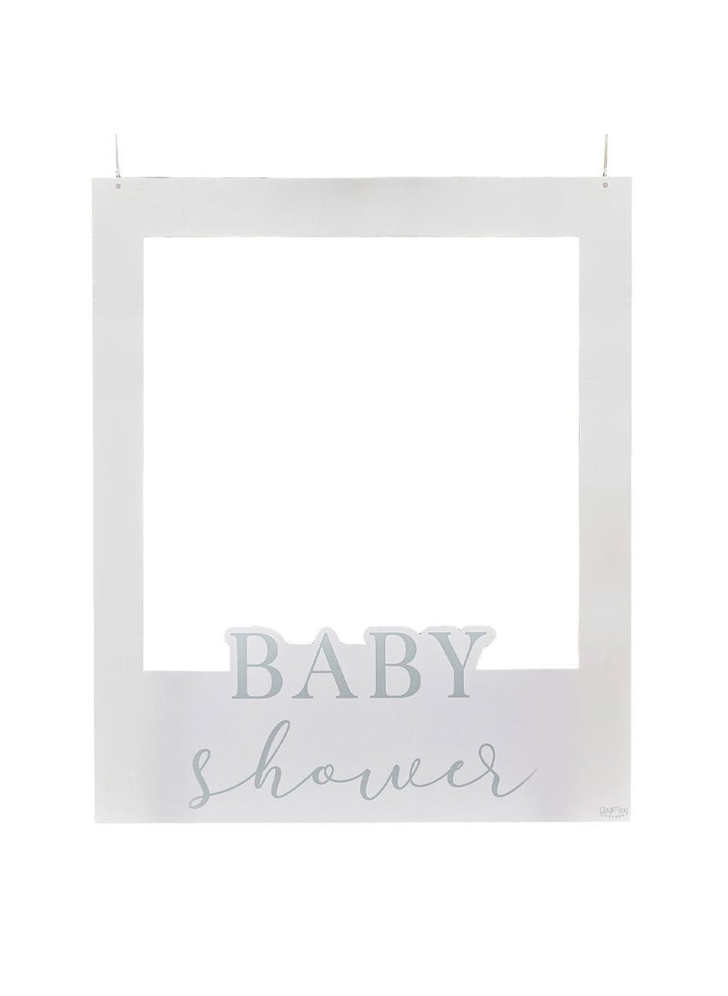 Ginger Ray Hello Baby Photo Frame White Cardboard 72cm - Image 1