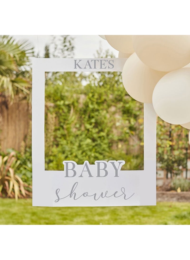 Ginger Ray Hello Baby Photo Frame White Cardboard 72cm - Image 2